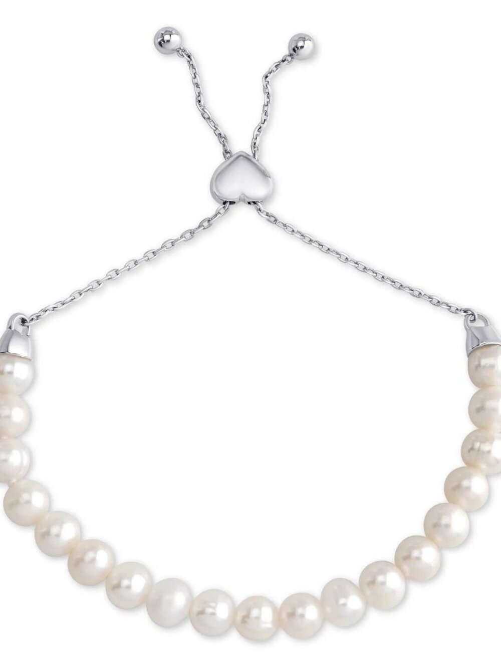 Freshwater Pearl (6-1/2mm) Bolo Bracelet in Sterling Silver